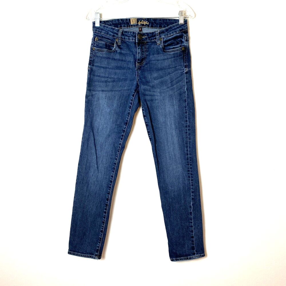 Kut From The Kloth Women’s Skinny Jeans Size 4 Mid Rise Dark Blue Stretch